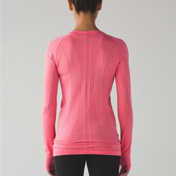 Lululemon Swiftly Tech Long Sleeve Crew - Heathered Lush Coral (Size 6) - Picture 2 of 7